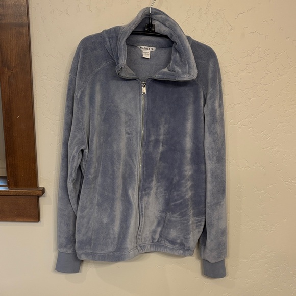 Athleta Jackets & Blazers - Athleta Light Cozy Karma zip fleece jacket, M, light blue